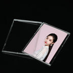 Clear Acrylic Card Holder Snap Type Gaming Sports Trading Card Display Case Kpop Idol Photo Protective Sleeves Not Magnetic