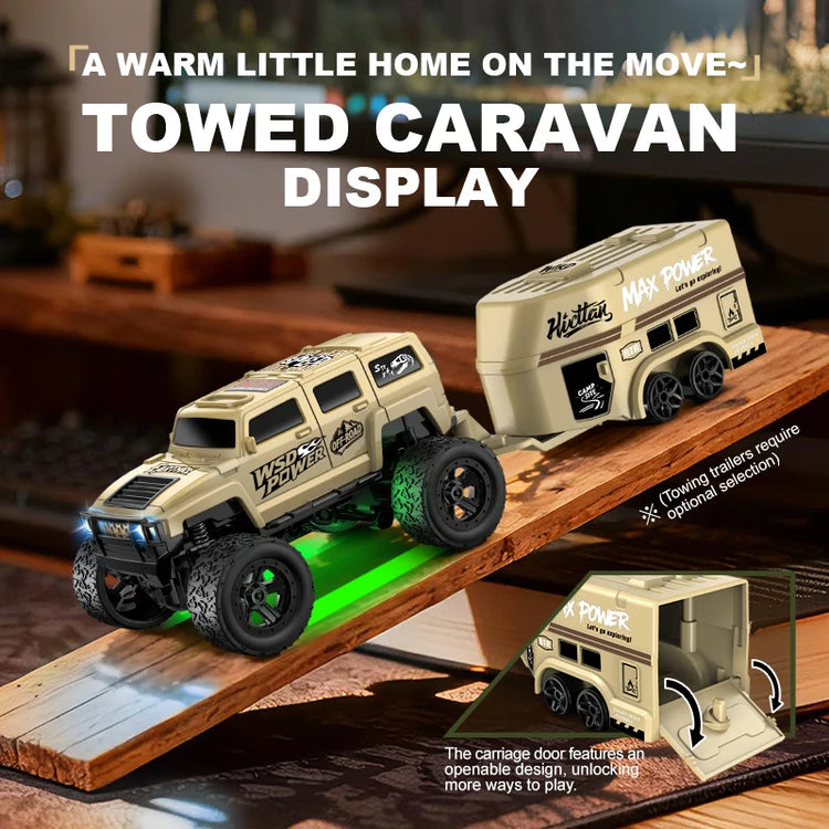 Hot Selling Mini 1:64 Remote Control Car Climbing With Trailer Off-road Vehicle Children's Toy Model Boy Birthday Gift
