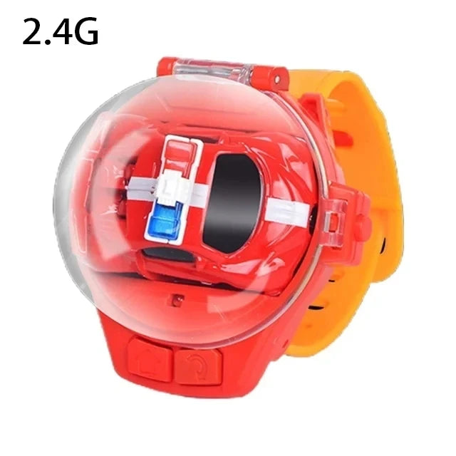 Children RC Car Mini Watch Toys With LED Lights 2.4GHz RC Car Toy Watch Rabbit Crab Racing Toys RC Car Girls Boys Birthday Gift