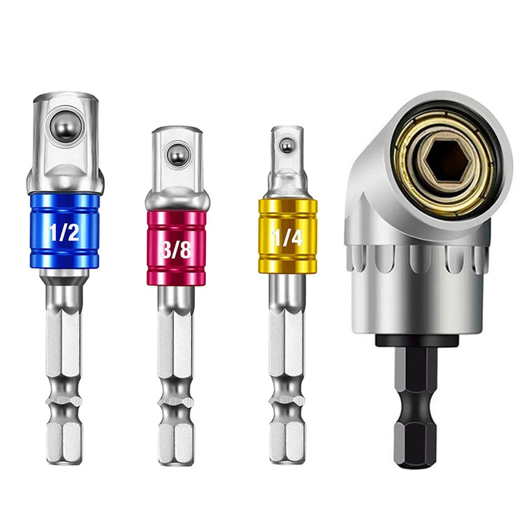 Impact Grade 105 Degree Angle Socket Adapter Power Hand Tool Part Driver Extension Set Screwdriver Holder Drill Nut Attachment