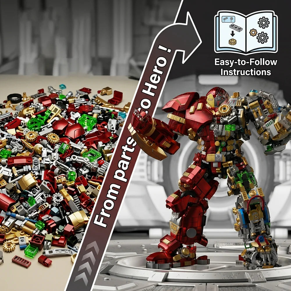 2776Pcs Marvel Superheroes Building Blocks Iron Man Bricks Action Figures Cool Room Ornament DIY Creative Toys for Adult Gifts