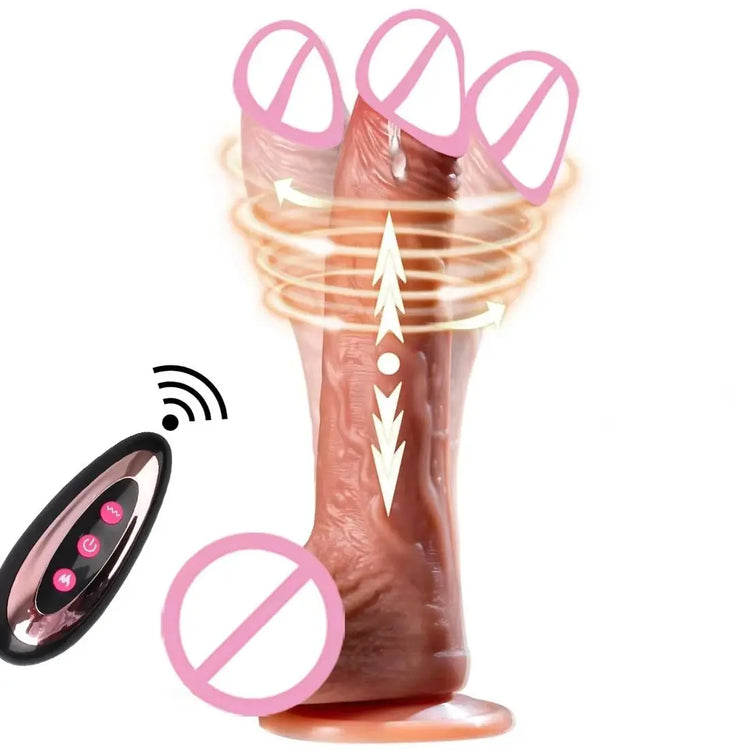 Thrust Dildo Licking Tongue Sex Toy with Heating And Vibration Mode Adult Women Toys Suitable for Vaginal Anal G-Spot Stimulator