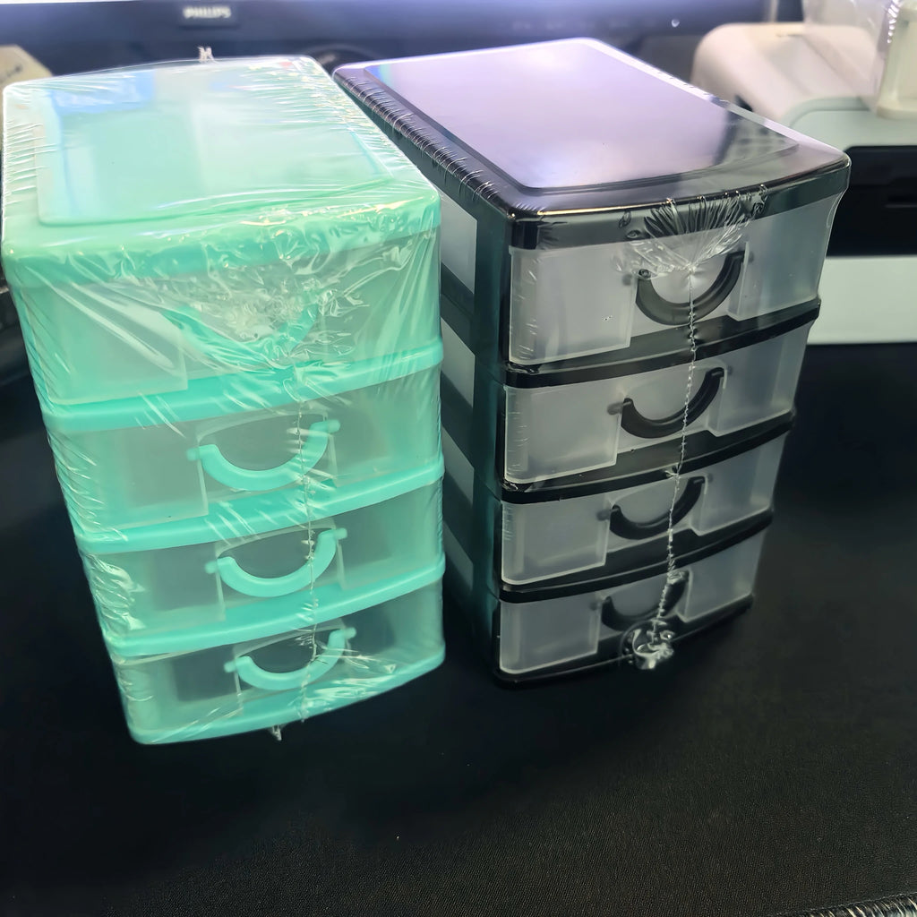 4-layer Multi-functional Storage Box with Drawers, Plastic Wardrobe Organizer and Locker, Desktop Cosmetic Storage Box,