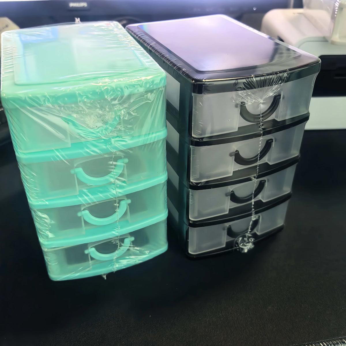 4-layer Multi-functional Storage Box with Drawers, Plastic Wardrobe Organizer and Locker, Desktop Cosmetic Storage Box,