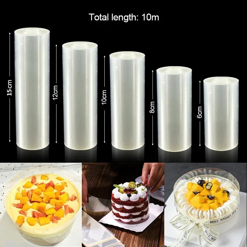 Cake Collars Transparent Mousse Cake Surround Film Acetate Cake Collar DIY Chocolate Cake Decoration Tool Dessert Sheet Strip