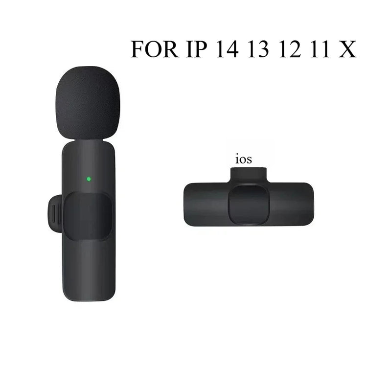 Wireless Lavalier Microphone For iPhone 15/16/17 Series Android Devices Noise Cancelling Mini Lapel Microphone for Vlogging Mic