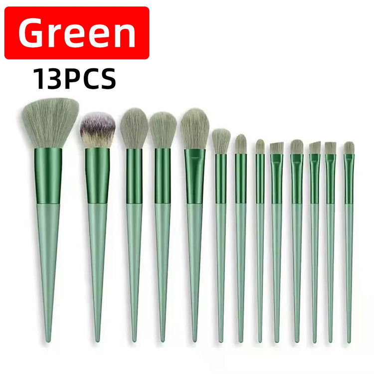 13pcs Makeup Brush Set Storage Bag Makeup Set Eye Shadow Brush Soft Makeup Brush Eye Cheek Brush Set
