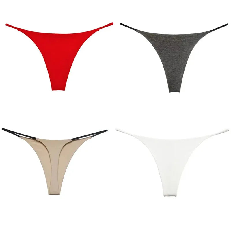 1/2/3/4/5Pcs Sexy G-String Women Panties Low-Rise Thongs Lingerie Underwear Summer Female T-Back Briefs Underpants Clothing