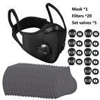 SHIZIWANGRI Cycling Face Mask Sport Washable Reusable with Filter Dust Mask Facemask for Men Bandana Actived Carbon Filters