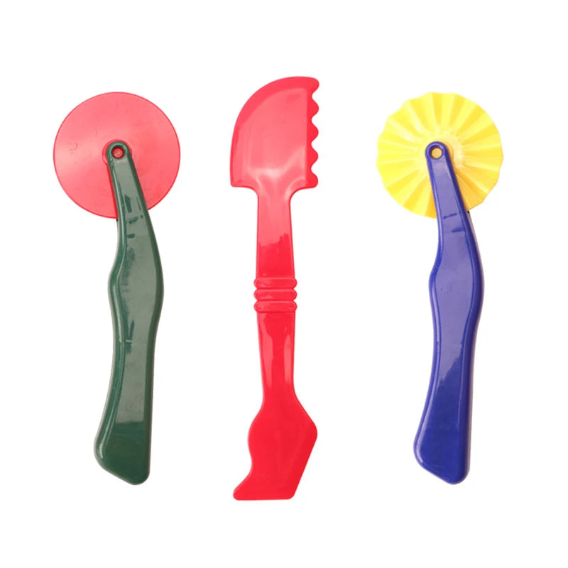 Children DIY Plasticine Mold Modeling Clay Accessories Playdough Tool Kit Plastic Set Knife Mold Kids Educational Toys Gifts