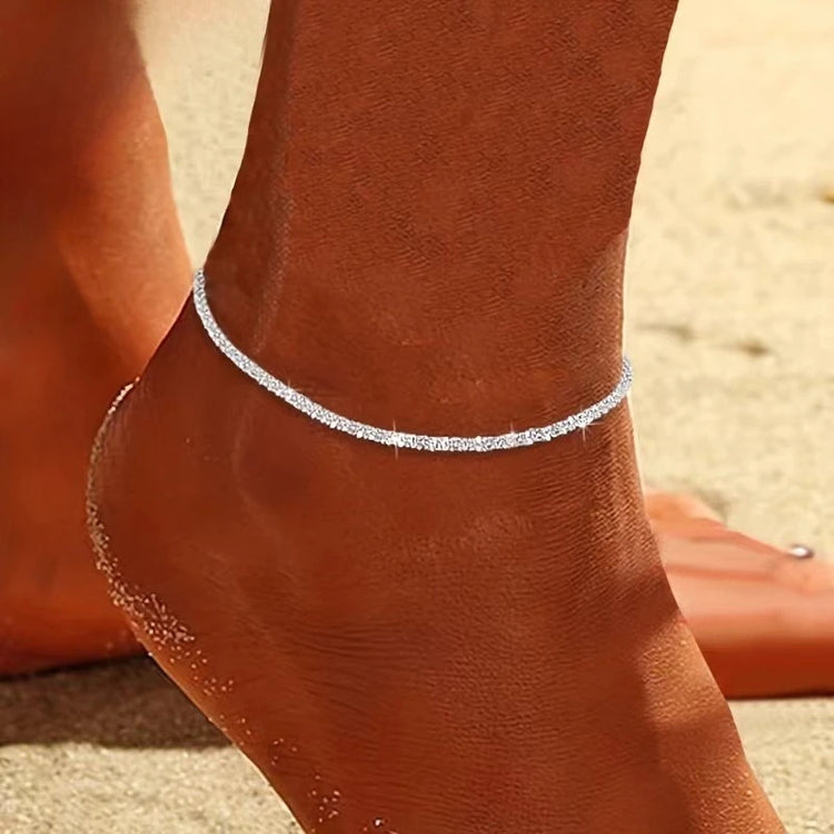 Female Heart  Anklets Bracelet Sandals Foot Jewelry Leg New Anklets on Foot Bracelets for Women Leg Chain Jewelry Accessories