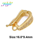 Juya 18K Gold Plated Decorative Fasteners Connector Locks Pearls Clasps Accessories For DIY Needlework Beads Jewelry Making
