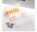 Clear Plastic Compartmentalized Organizer Box Holds 550+ Game Cards Storage Box With Adjustable Divider For Cards