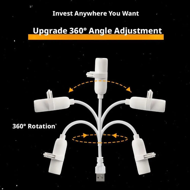 Mini USB Galaxy Star Projector Light 360° Adjustable Night Light Atmosphere Lights For Bedroom Romantic Night Birthday Party Use