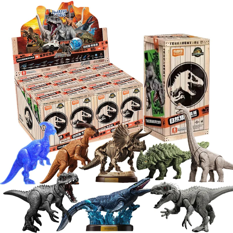 BLOKEES Jurassic World V02 V03 V04 Mosasauridae Jurassic Park Dinosaurs Tyrannosaurs Action Figure Assembled Toys  Birthday Gift