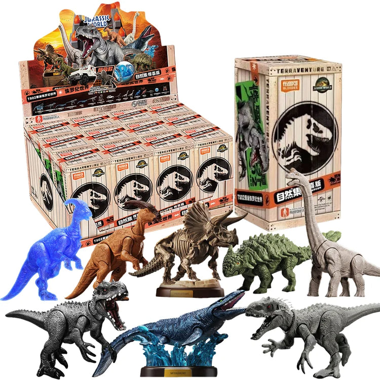 BLOKEES Jurassic World V02 V03 V04 Mosasauridae Jurassic Park Dinosaurs Tyrannosaurs Action Figure Assembled Toys  Birthday Gift