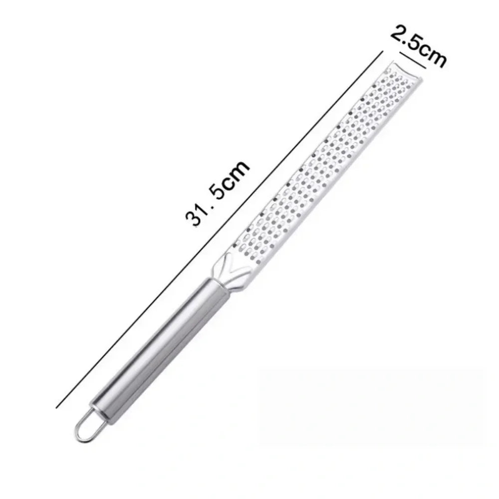 1PC 30cm Kitchen Grater Lemon Cheese Spices Stainless Steel Grater Kitchen Gadgets Flat Grater Design Long Grater