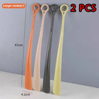 47CM Long Hanging Ring Shoehorn Pregnant Woman Long Handled Lifter Elderly Shoe Spoon Lazy People Shoe Spatula Shoe Horns 1/2Pcs