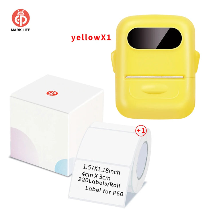 Marklife Thermal Label Printer P50 Bluetooth Sticker Printer Waterproof Tear-Resistant Stickers For Gift/Diy Creative/Marking