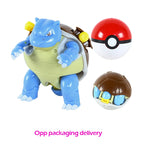Figure Pokemon Pokeball transform Pikachu Charizard Venusaur Blastoise Mewtwo Gyarados Solgaleo Lunala Eevee poke ball toy gift