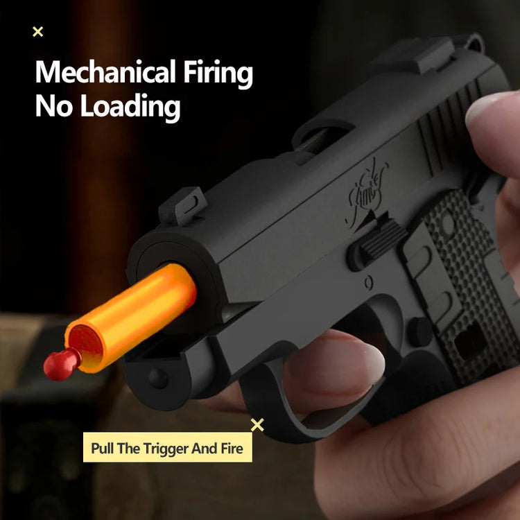 Pocket 1911 New Toy Gun Soft Bullet Gun Pistol [Upgraded Version Of Continuous] Continuous Bullet Change Shell Throwing Revolver