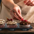 6/12 Cups Square Cupcake Pan Muffin Tray Cupcake Mold Muffin Pan Carbon Steel Baking Pan Non Stick Bakeware For Kitchen Oven