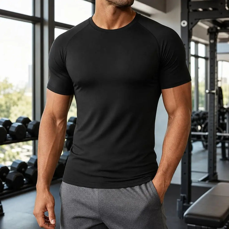 1/2/5 Pack Men's Compression Shirt Short Sleeve Quick Dry Breathable Athletic Base Layer with Stretch Fabric for Gym Running
