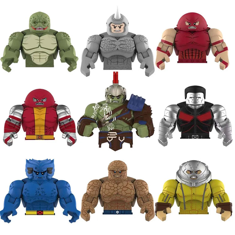 Movable Mini Bricks Juggernaut Lizard Rhino Beast Colossus Thing Assemble Action Figures Puzzle Toy Model Building Blocks Gifts