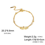 Lucktune Angel Wing Pendant Bracelet for Women Stainless Steel Beads Chain Bracelet Fashion Kpop 2025 New Jewelry Wedding Gift
