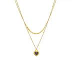 Stainless Steel Heart-shaped Pendant Necklace Metal Waterproof Jewelry For Women