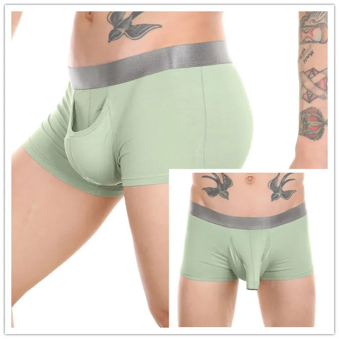 Briefs for men elephant trunk open separation Men's briefs boxers comfortable sexy bamboo fiber material