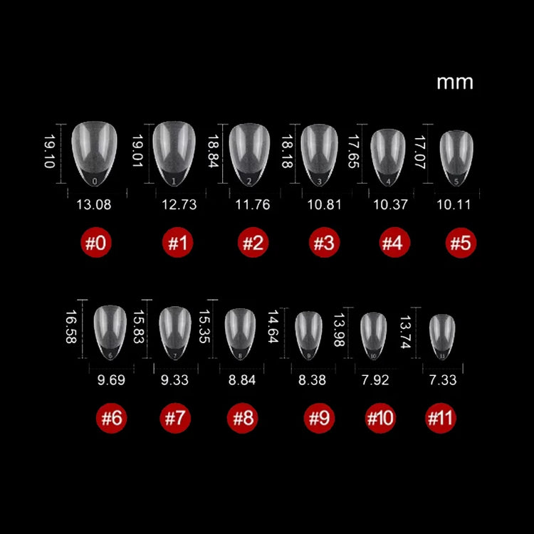 120pcs XXS Super Short Almond Full Cover Sculpted Soft Gel Nail Tips Press on Fake Nails Tailor-made for Short Small Nail Beds