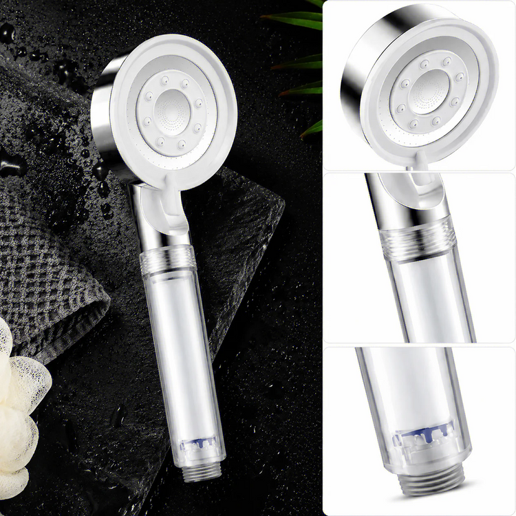 High Pressure Shower Head with Filter 5 Jet Modes Adjustable Large Water Flow Spray