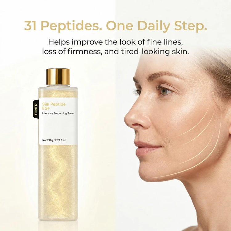 EGF Silk Peptide Toner 220g Hydrate Facial Essence Water Revitalize Improve Rough Skin Revitalize Refreshing Non-sticky Texture