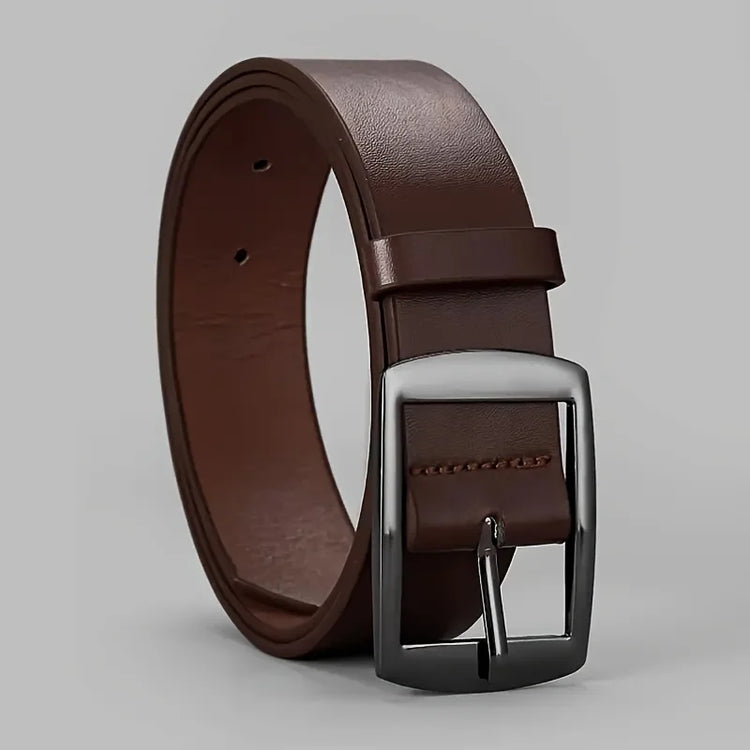 New Luxury Belt for Men PU Leather Belt Metal Pin Buckle High Quality Famous Brand Designer Waist Strap Belt for Jeans Plus Size
