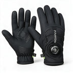 OFFBONDAGE Winter Cycling Gloves Thermal Warm Fleece Lined Waterproof Anti-Slip Motorcycle Gloves Adjustable Rotary Buckle MTB