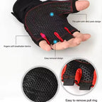 Outdoor Sport Gloves for Men Women Wrist Guard Fitness Gym Cycling Hiking Boxing Exercise Training Workout Long Wrist Fingerless
