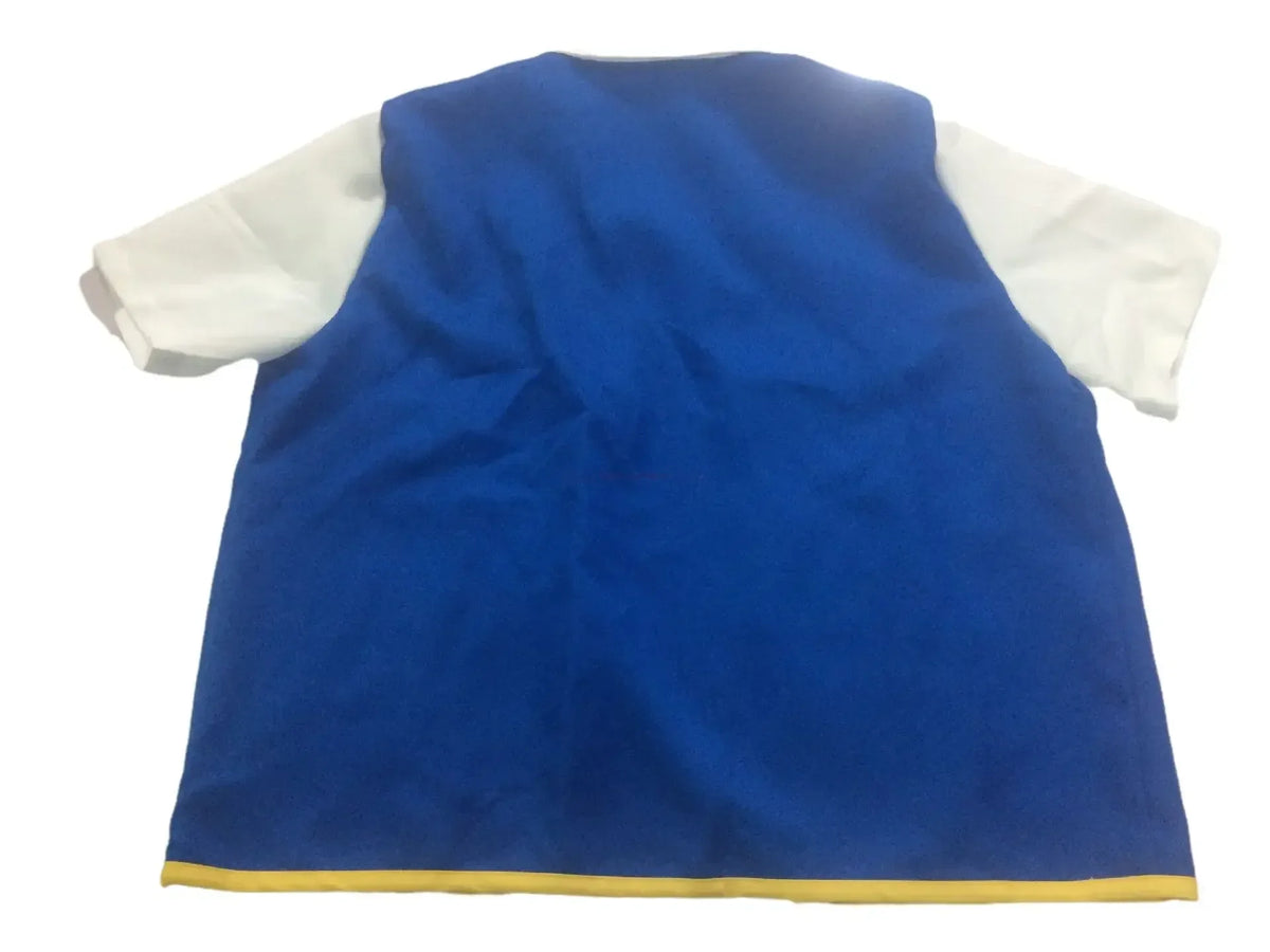 New Blue Jacket Men Cosplay Costume Boys Ash Ketchum For Halloween Party Trainer Gloves And Cap Set Anime Christmas Gift