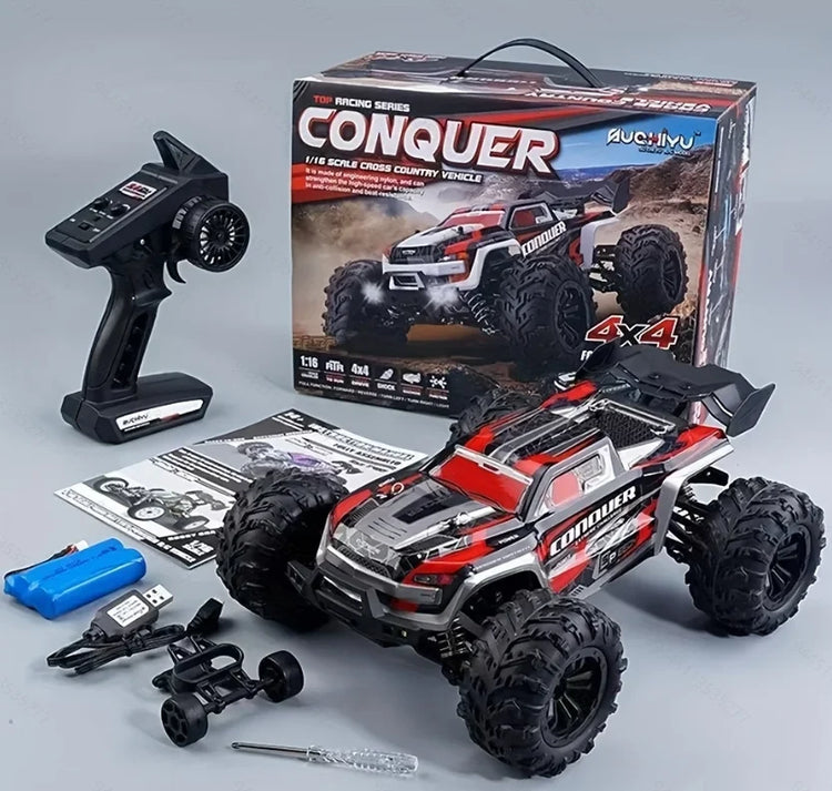 "1:16 4WD RC Car (50km/h): LED Lights, Off-road High-Speed Drift. For Boys & Off-road Fans. Monster Truck Toy – Christmas & New