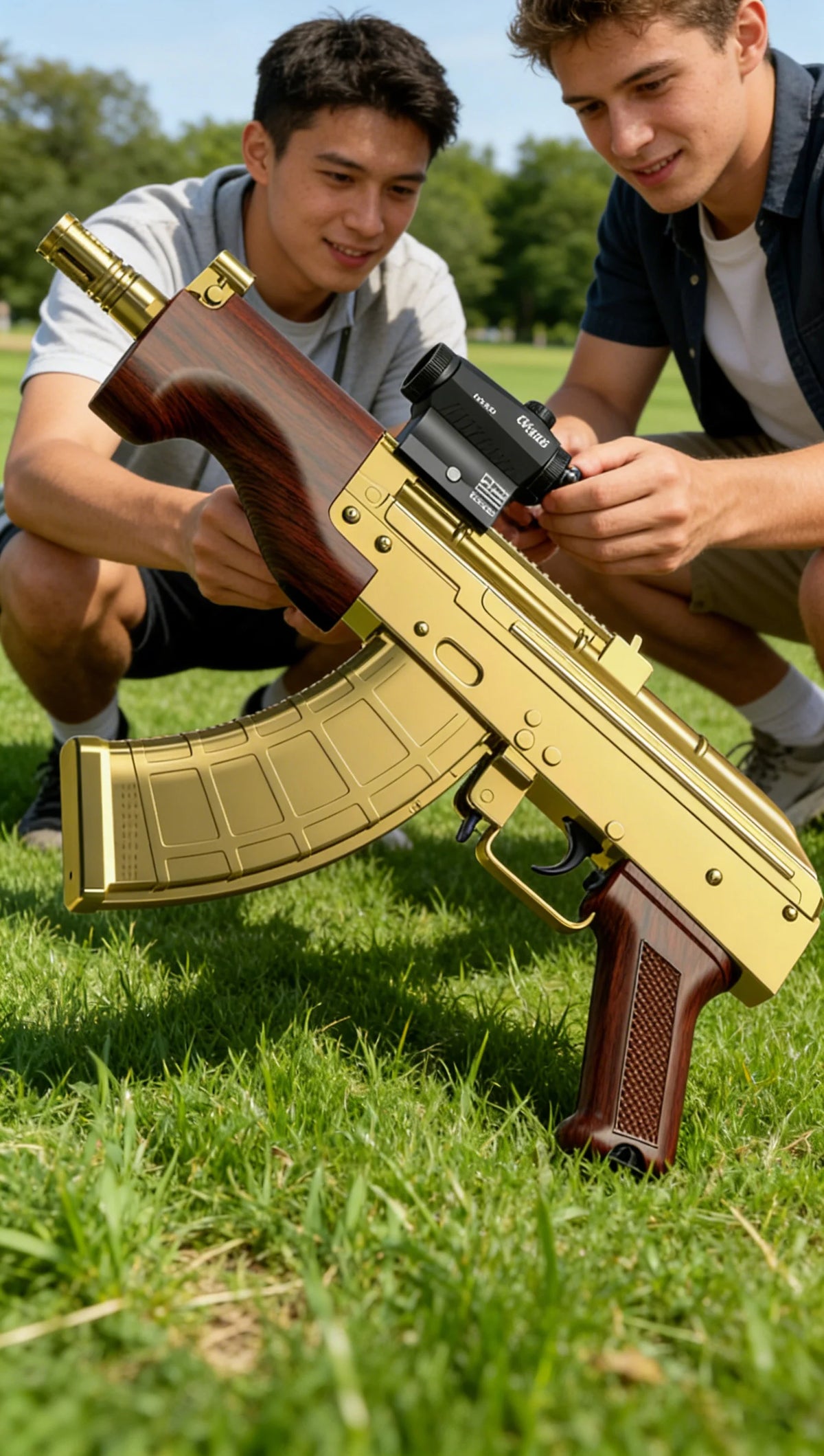 Ultimate AK47 Gel Blaster Electric Toy Gun 30M Extreme Range Nylon Construction Outdoor Shooting Game Gift for Adults Teens