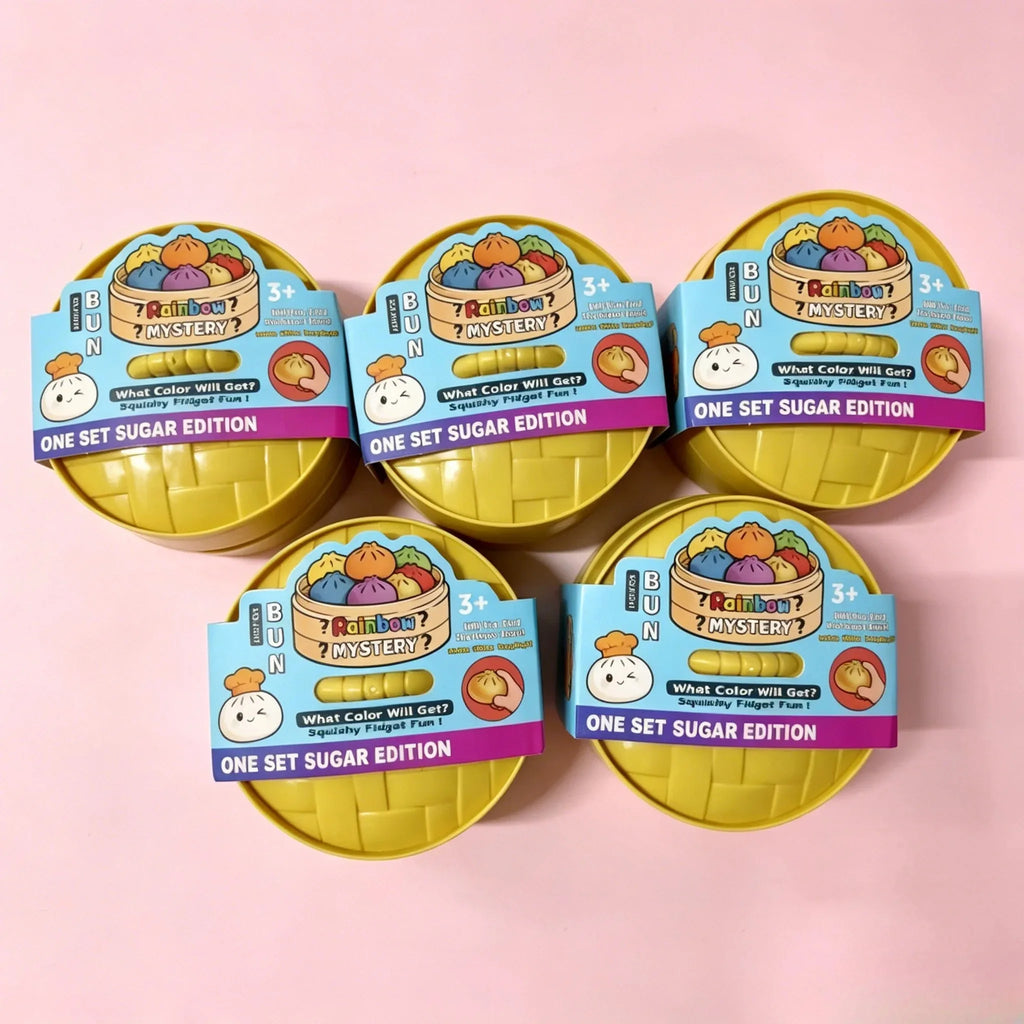Dumpling Pressure Dumpling Squishies Cute Colorful Bun Toy Slow Rising Stress Relief Fidget Toy for Kids Adults Anti-Anxiety Gif