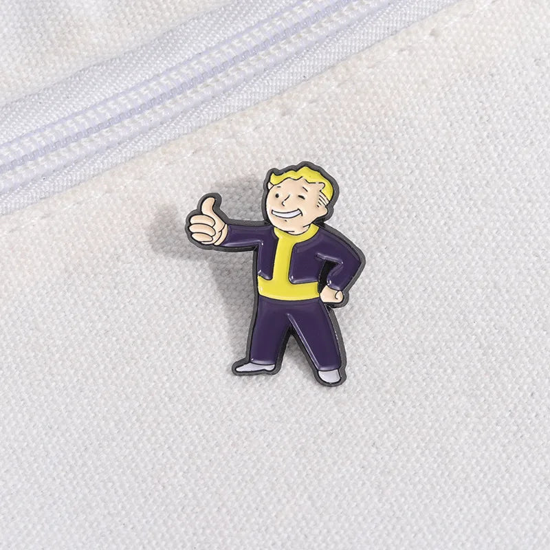 Personalized Creative Alloy Enamel Pin Fun Game Metal Badge Comedy Character Brooch Bag Decoration Lapel Accessories Medal Gift