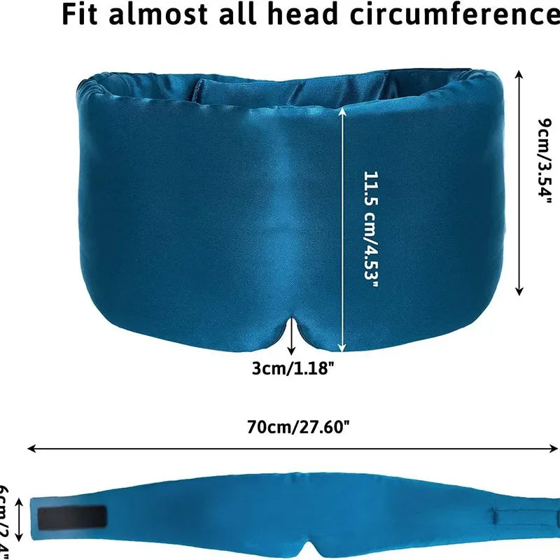 100% Mulberry Silk Sleeping Mask Eyepatch Blocking Light Eyemask Eyeshade for Travel & Nap Soft Padded Sleep Mask Slaapmasker