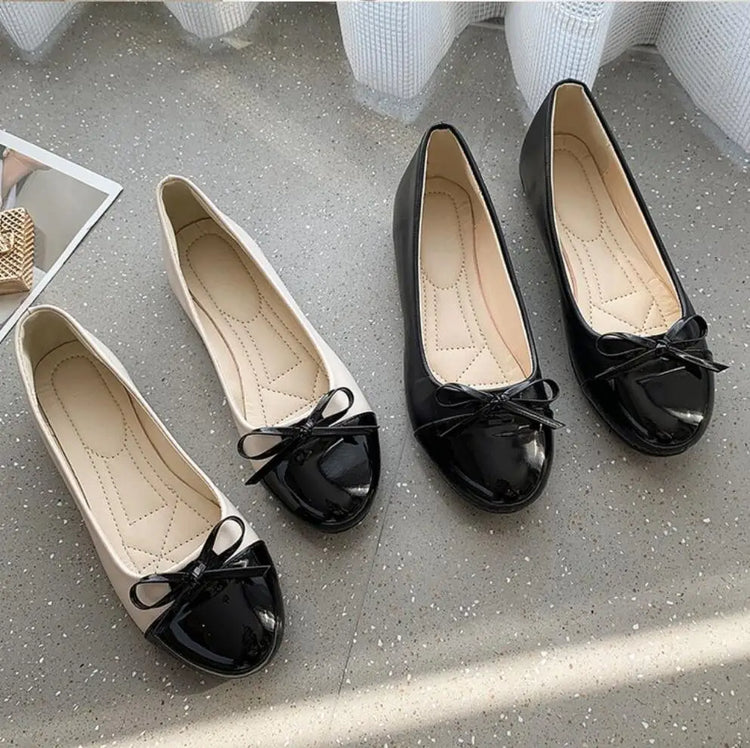 Women Flats Comfort Ballerina Shoes 2026 Summer New Shallow Mouth Non-slip Ladies Loafers Elegant Bowknot Women Single Shoes