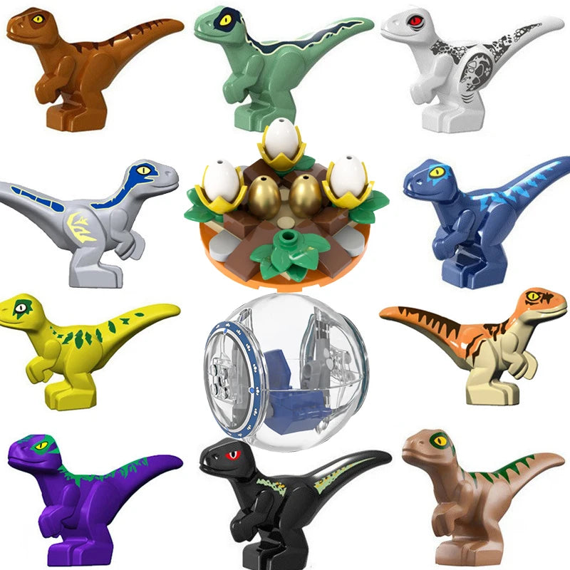 Jurassic Dinosaur Nest Baby Building Blocks Toys Collection Souvenir Gift Birthday Jurassic Rex Raptor