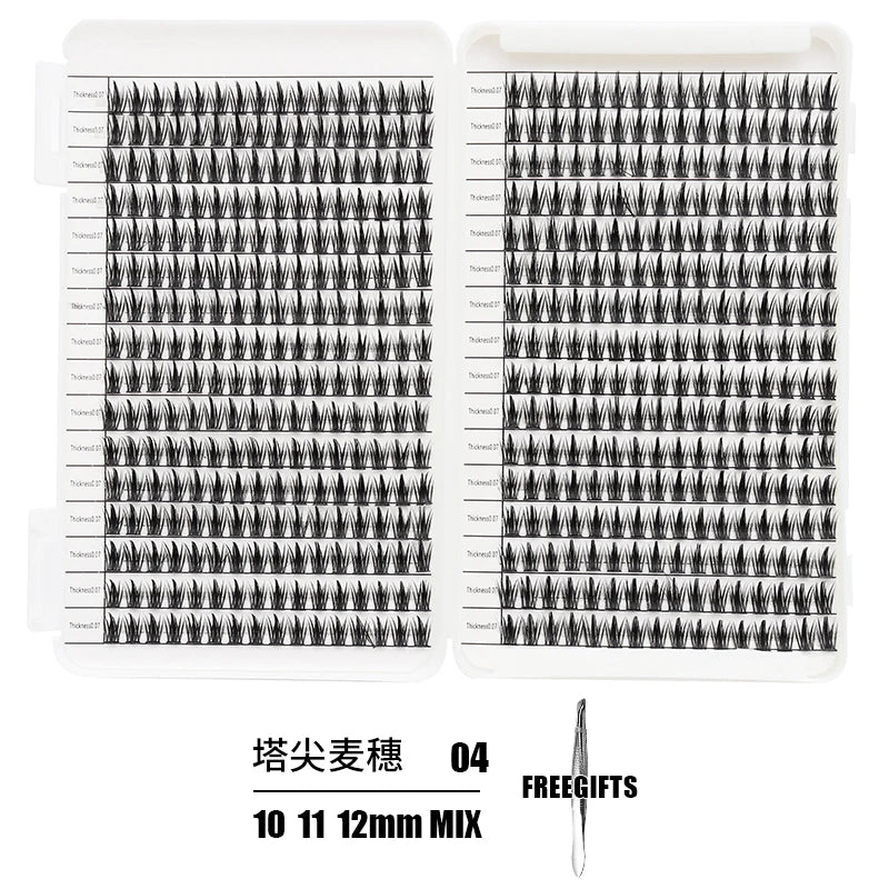 Individual Lashes Eyelash Book Clusters Extensions False Eyelash DIY at Home Cluster Eyelash Extensions Makeup Kit Lashes