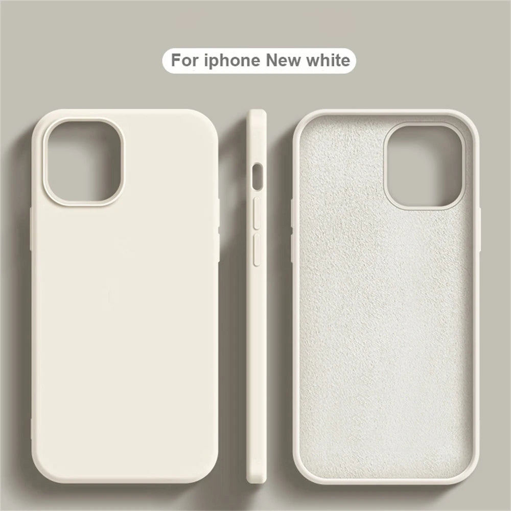Original Phone Case For iPhone 17 16 15 11 12 13 14 Pro Max Luxury Liquid Silicone Cases For 7 8 Plus X XR Shockproof Soft Cover