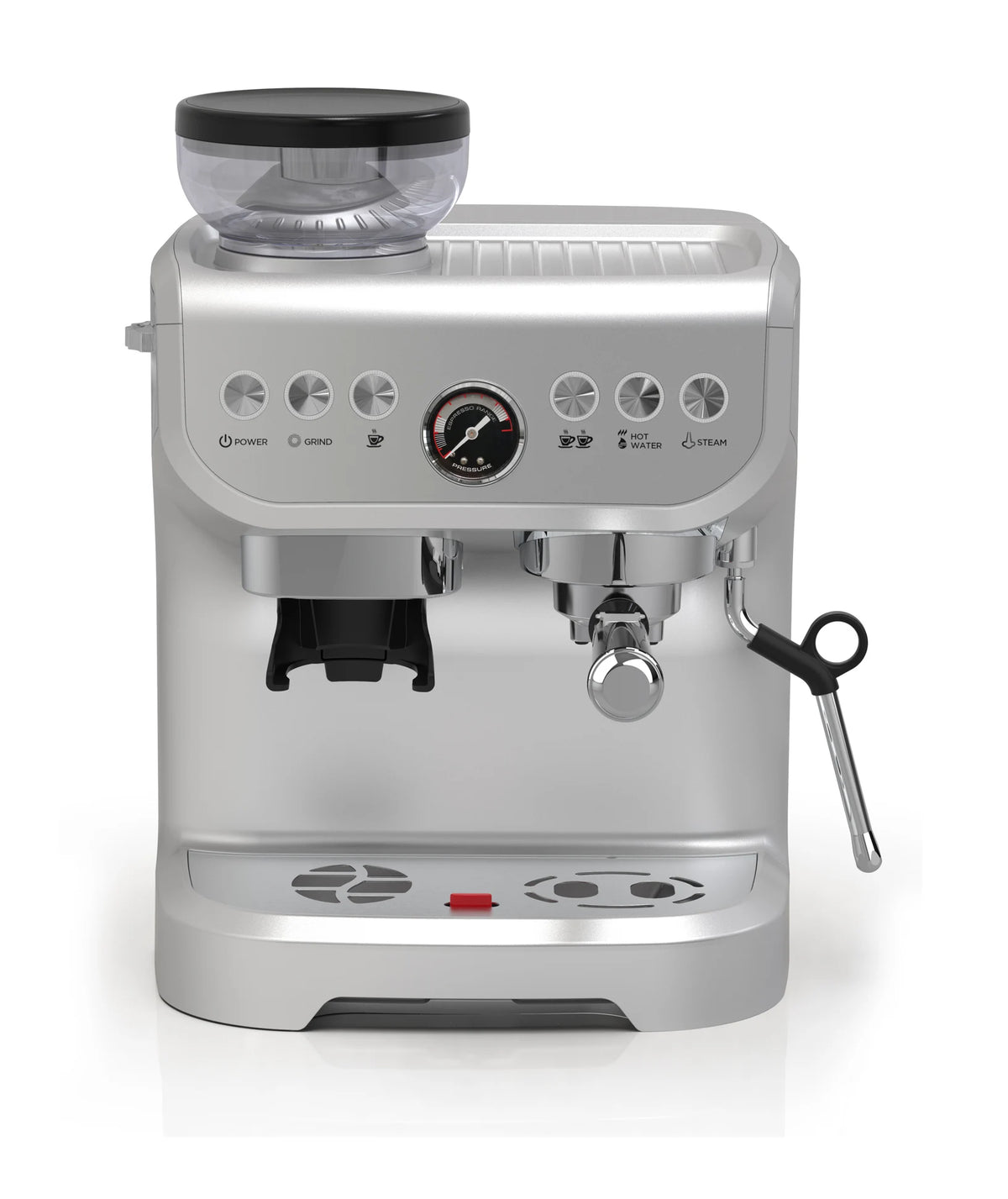 220V Semi Automatic Espresso Coffee Machine  with Grinder Milk Frother Hot Water Electric Coffee Maker 15bar for Home cafe Latte