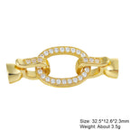 Juya 18K Gold Plated Decorative Fasteners Connector Locks Pearls Clasps Accessories For DIY Needlework Beads Jewelry Making