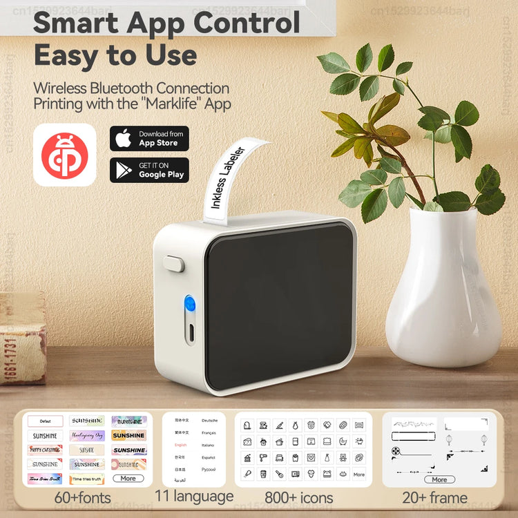P15 Thermal Label Printer Similar as D11 D110 D101 Marklife P15 Mini Label Maker Handheld Label Machine with Adhesive Label Tape